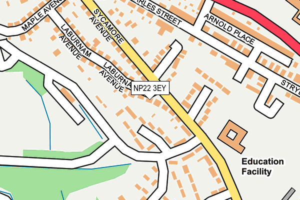 NP22 3EY map - OS OpenMap – Local (Ordnance Survey)