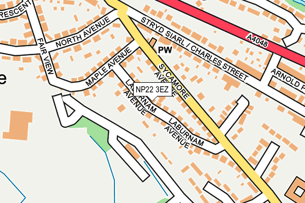NP22 3EZ map - OS OpenMap – Local (Ordnance Survey)