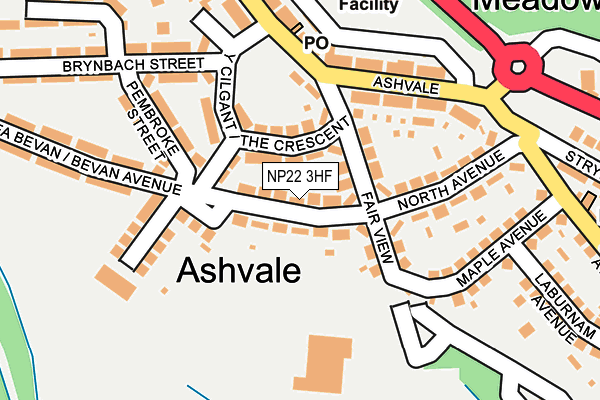 NP22 3HF map - OS OpenMap – Local (Ordnance Survey)