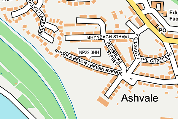 NP22 3HH map - OS OpenMap – Local (Ordnance Survey)