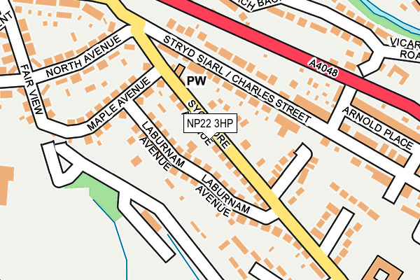NP22 3HP map - OS OpenMap – Local (Ordnance Survey)
