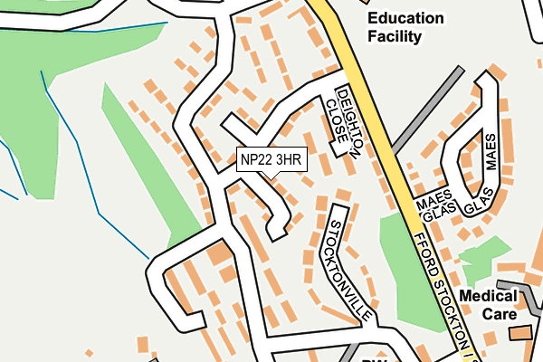 NP22 3HR map - OS OpenMap – Local (Ordnance Survey)
