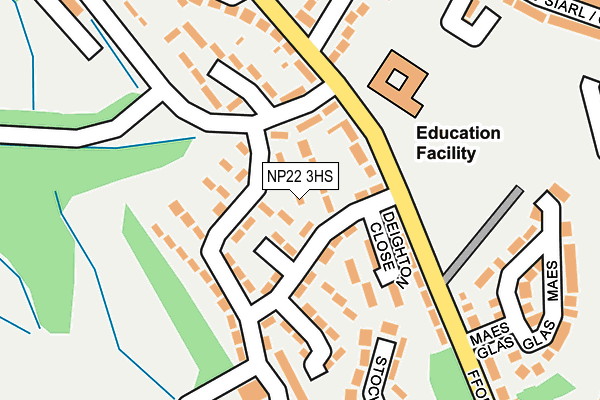 NP22 3HS map - OS OpenMap – Local (Ordnance Survey)
