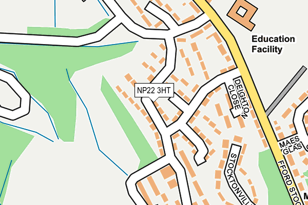 NP22 3HT map - OS OpenMap – Local (Ordnance Survey)