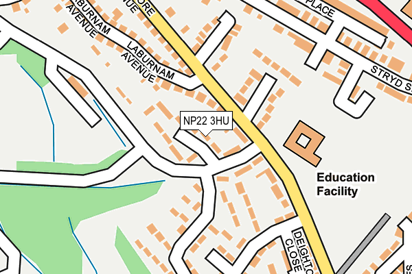 NP22 3HU map - OS OpenMap – Local (Ordnance Survey)