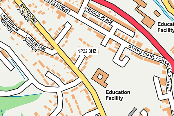 NP22 3HZ map - OS OpenMap – Local (Ordnance Survey)