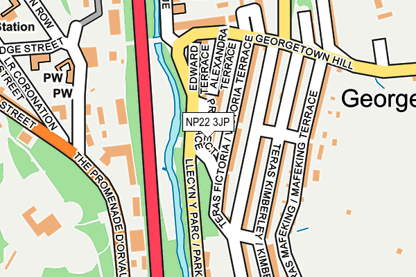 NP22 3JP map - OS OpenMap – Local (Ordnance Survey)