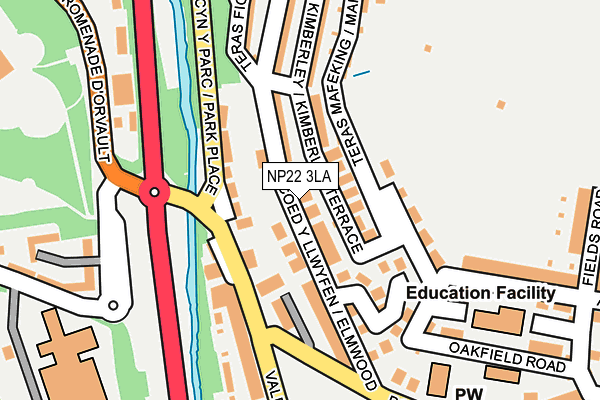 NP22 3LA map - OS OpenMap – Local (Ordnance Survey)