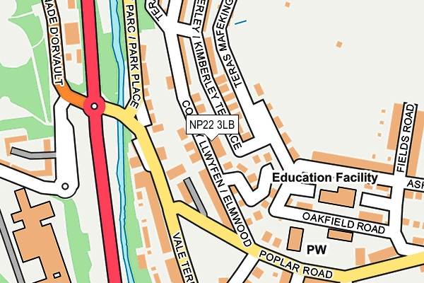 NP22 3LB map - OS OpenMap – Local (Ordnance Survey)