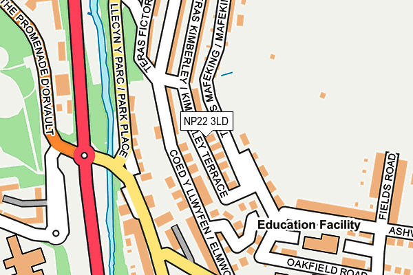 NP22 3LD map - OS OpenMap – Local (Ordnance Survey)