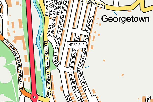 NP22 3LF map - OS OpenMap – Local (Ordnance Survey)