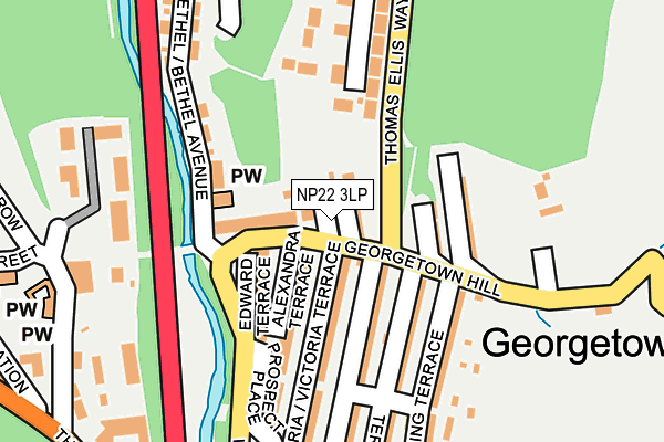 NP22 3LP map - OS OpenMap – Local (Ordnance Survey)