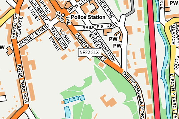 NP22 3LX map - OS OpenMap – Local (Ordnance Survey)