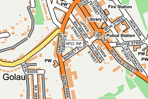 NP22 3NF map - OS OpenMap – Local (Ordnance Survey)