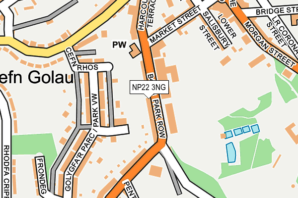 NP22 3NG map - OS OpenMap – Local (Ordnance Survey)