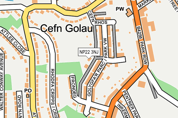 NP22 3NJ map - OS OpenMap – Local (Ordnance Survey)