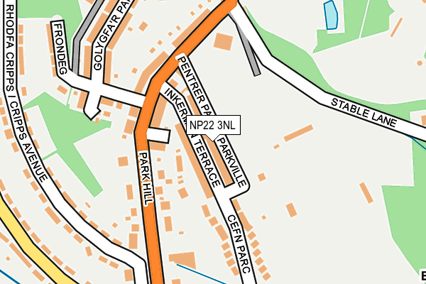 NP22 3NL map - OS OpenMap – Local (Ordnance Survey)