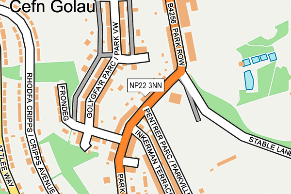 NP22 3NN map - OS OpenMap – Local (Ordnance Survey)