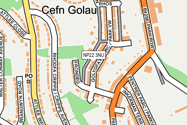 NP22 3NU map - OS OpenMap – Local (Ordnance Survey)