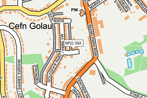 NP22 3NX map - OS OpenMap – Local (Ordnance Survey)