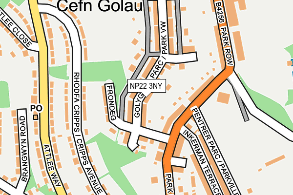 NP22 3NY map - OS OpenMap – Local (Ordnance Survey)
