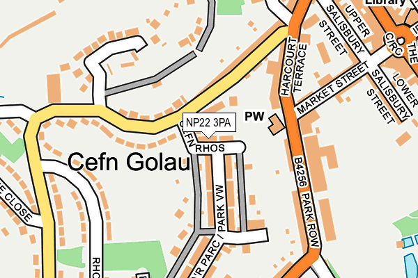 NP22 3PA map - OS OpenMap – Local (Ordnance Survey)