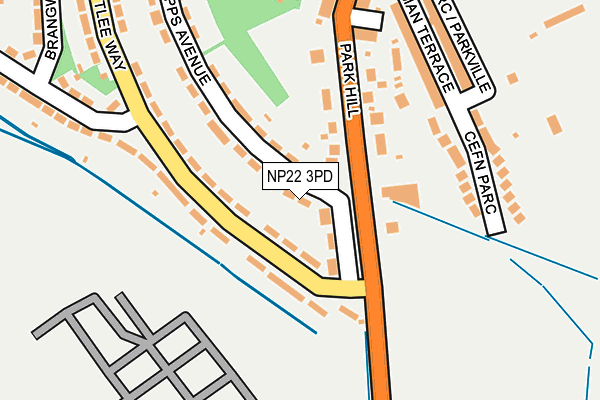 NP22 3PD map - OS OpenMap – Local (Ordnance Survey)