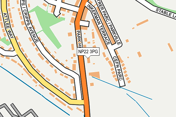 NP22 3PG map - OS OpenMap – Local (Ordnance Survey)
