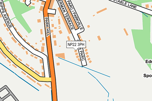 NP22 3PH map - OS OpenMap – Local (Ordnance Survey)
