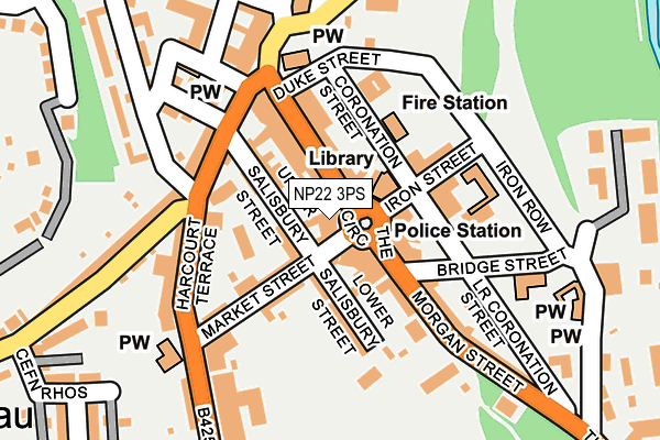 NP22 3PS map - OS OpenMap – Local (Ordnance Survey)