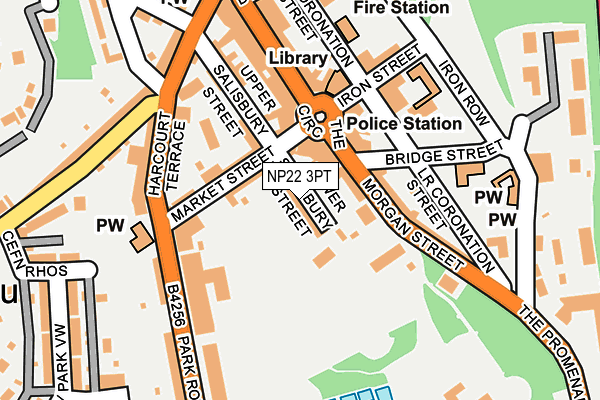 NP22 3PT map - OS OpenMap – Local (Ordnance Survey)