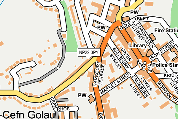 NP22 3PY map - OS OpenMap – Local (Ordnance Survey)