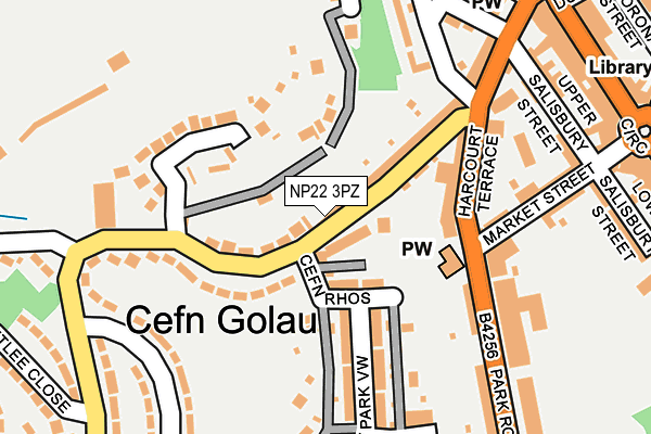 NP22 3PZ map - OS OpenMap – Local (Ordnance Survey)