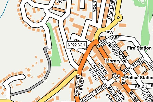 NP22 3QH map - OS OpenMap – Local (Ordnance Survey)