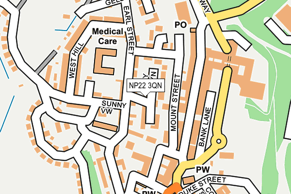 NP22 3QN map - OS OpenMap – Local (Ordnance Survey)