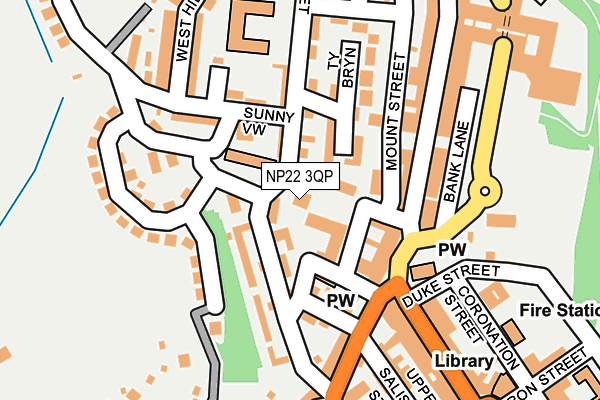 NP22 3QP map - OS OpenMap – Local (Ordnance Survey)
