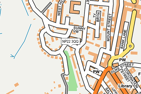 NP22 3QQ map - OS OpenMap – Local (Ordnance Survey)