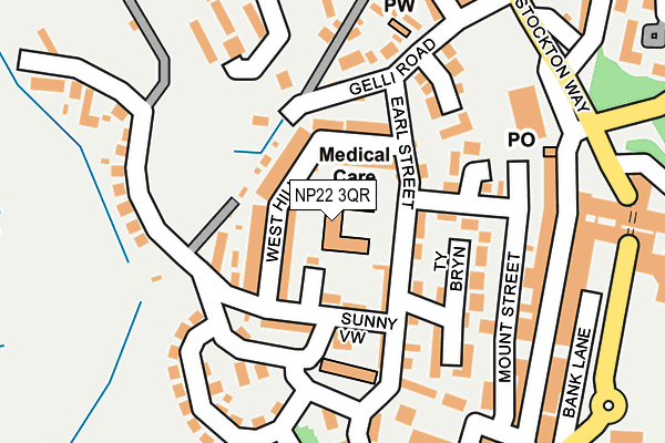 NP22 3QR map - OS OpenMap – Local (Ordnance Survey)