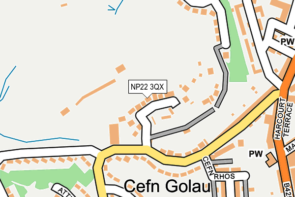 NP22 3QX map - OS OpenMap – Local (Ordnance Survey)