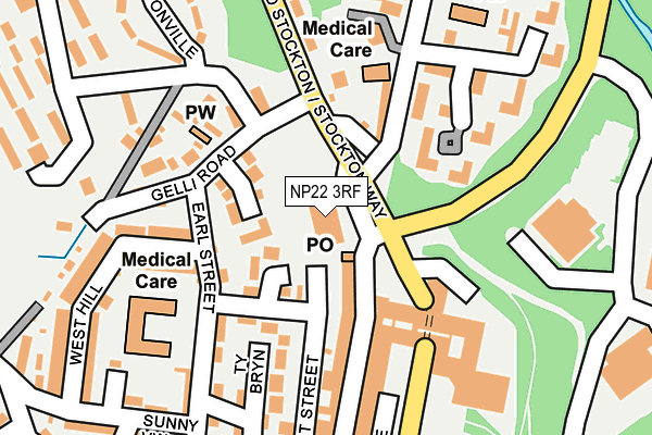 NP22 3RF map - OS OpenMap – Local (Ordnance Survey)