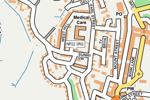 NP22 3RG map - OS OpenMap – Local (Ordnance Survey)