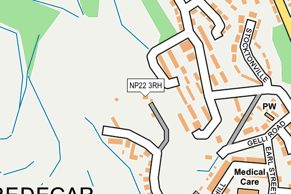 NP22 3RH map - OS OpenMap – Local (Ordnance Survey)