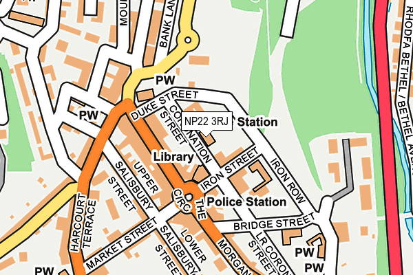 NP22 3RJ map - OS OpenMap – Local (Ordnance Survey)