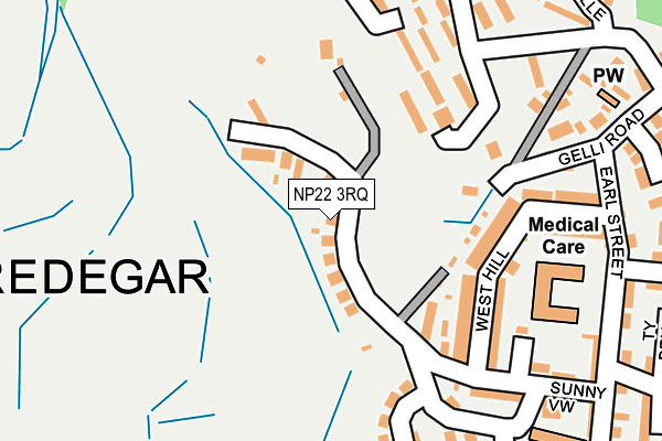 NP22 3RQ map - OS OpenMap – Local (Ordnance Survey)