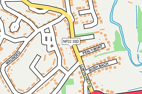 NP22 3SD map - OS OpenMap – Local (Ordnance Survey)