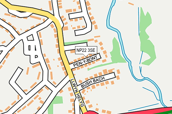 NP22 3SE map - OS OpenMap – Local (Ordnance Survey)