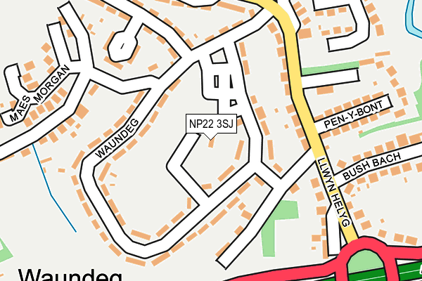 NP22 3SJ map - OS OpenMap – Local (Ordnance Survey)