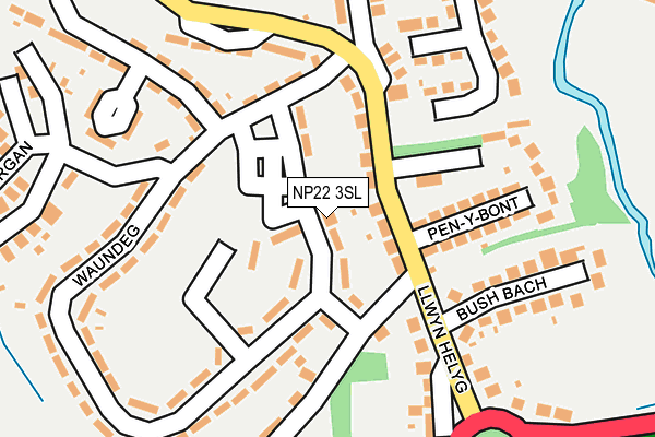 NP22 3SL map - OS OpenMap – Local (Ordnance Survey)