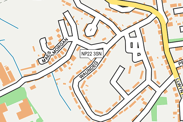 NP22 3SN map - OS OpenMap – Local (Ordnance Survey)