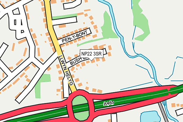 NP22 3SR map - OS OpenMap – Local (Ordnance Survey)